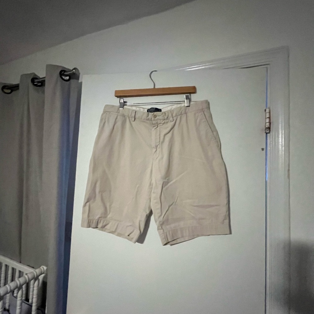 Polo Ralph Lauren Shorts Men's 38 Beige Flat Front Outdoor Hiking Casual